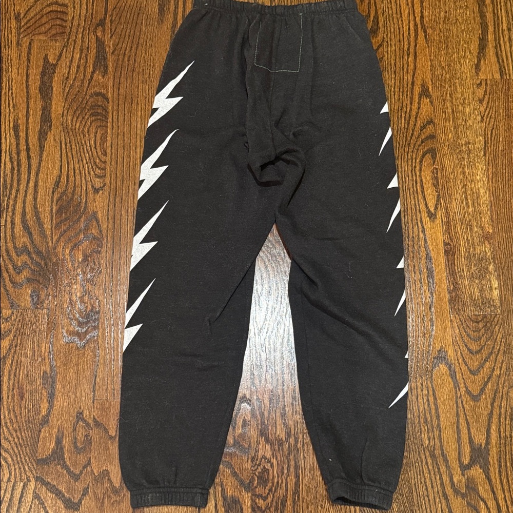 Aviator Nation Charcoal Sweatpants with White Lightening Bolt - Picture 9 of 9